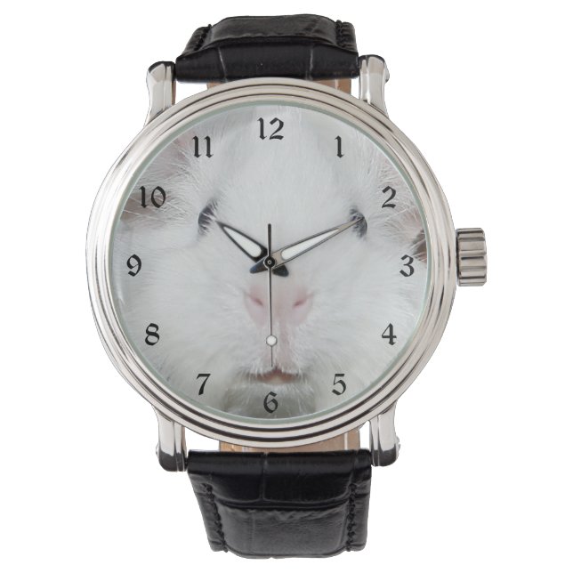 Reloj De Pulsera Cara de conejo blanco (Anverso)