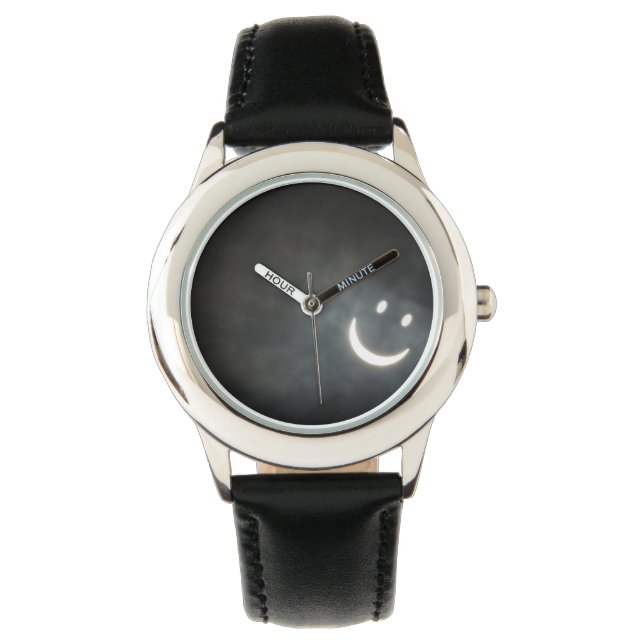 Reloj De Pulsera Cara de eclipse solar (Anverso)