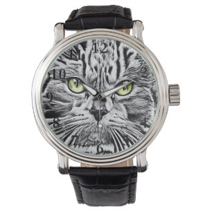 Reloj De Pulsera Cara de gato