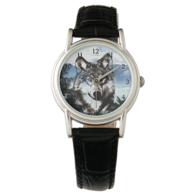 Reloj De Pulsera Cara de lobo (Anverso)