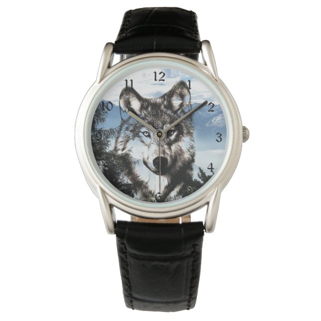 Reloj De Pulsera Cara de lobo (Anverso)