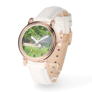 Reloj De Pulsera Cara de miedo divertida de Fox Terrier,