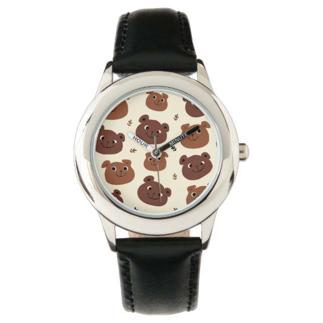 Reloj De Pulsera Cara de oso divertida (Anverso)