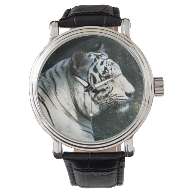 Reloj De Pulsera Cara de tigre blanco (Anverso)