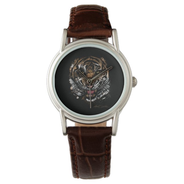 Reloj De Pulsera Cara de tigre (diseño de firma) (Anverso)