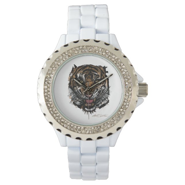 Reloj De Pulsera Cara de tigre (diseño de firma) (Anverso)