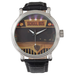 Reloj De Pulsera Cara de un autobús escolar