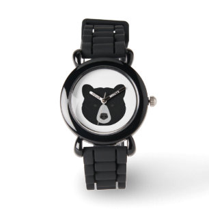 Reloj De Pulsera Cara del oso negro