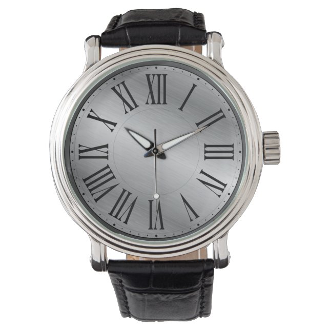 Reloj De Pulsera Cara metálica/sin fondo Número romano (Anverso)
