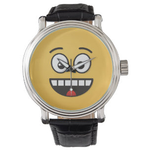 Reloj De Pulsera Cara sonriente con boca abierta
