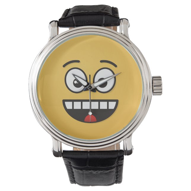 Reloj De Pulsera Cara sonriente con boca abierta (Anverso)