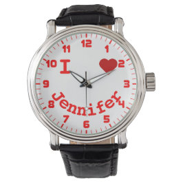 Reloj De Pulsera Cara sonriente personalizada en el corazón