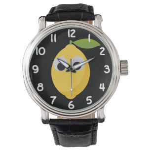 Reloj De Pulsera Carácter limón lindo con ojos googly