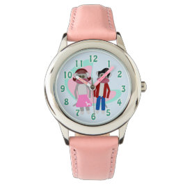 Reloj De Pulsera Caracteres de caricatura de mono de cuto retro Soc