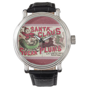 Reloj De Pulsera Caramelo Antiguo Anuncio de Azúcar Ciruelas Claus 