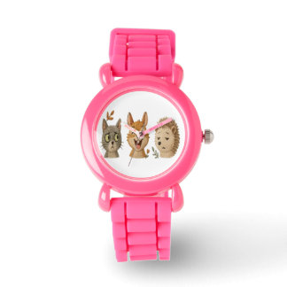 Reloj De Pulsera Caras caprichosas del bosque – Adorables animales 