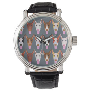 Reloj De Pulsera Caras de perro podenco gris lata