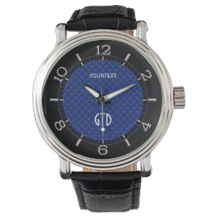 Reloj De Pulsera Carbono azul personalizado como fondo de impresión