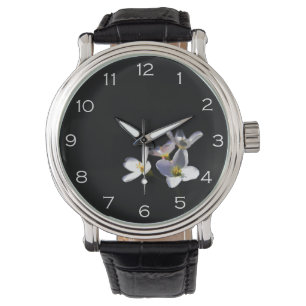 Reloj De Pulsera Cardamine Pratensis Flores Números blancos wacnm