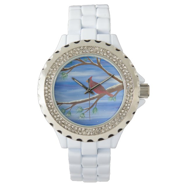 Reloj De Pulsera Cardenal de invierno (Anverso)