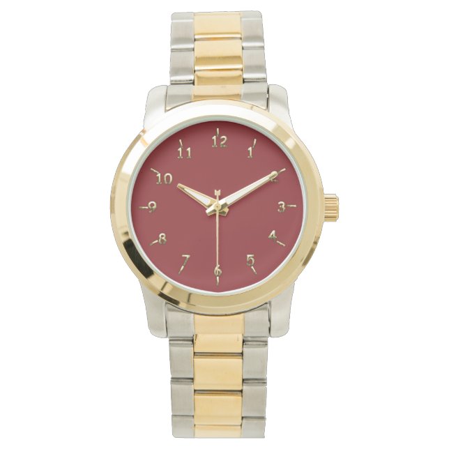 Reloj De Pulsera Cardenal y oro (Anverso)