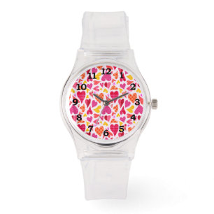 Reloj De Pulsera Cardíacos caprichosos con patrones y textura