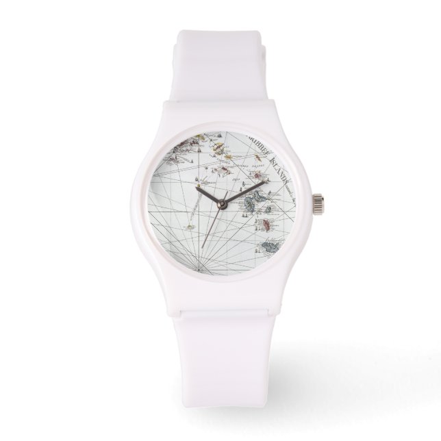 RELOJ DE PULSERA CARIBE: MAPA, 1775 (Anverso)