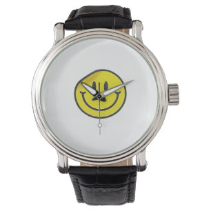 Reloj De Pulsera Carita Sonriente amarilla