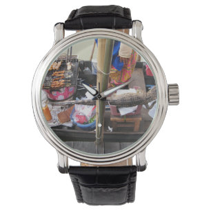 Reloj De Pulsera Carne de cocodrilo barbacoa ... Comida callejera e