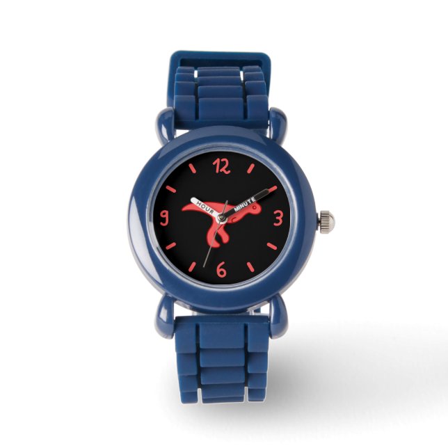 Reloj De Pulsera Carnotaurus mono Roja dinosaurio (Anverso)