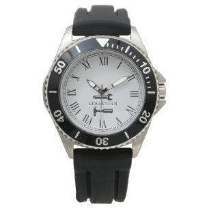 Reloj De Pulsera Carpintero   Número romano de nombre personalizado