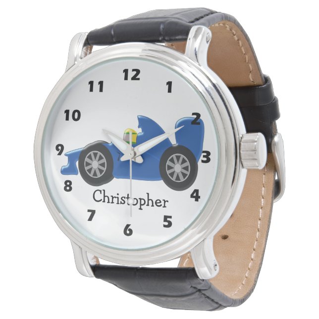 Reloj De Pulsera Carreras Diseño de Coche Añadir Nombre (Angular)
