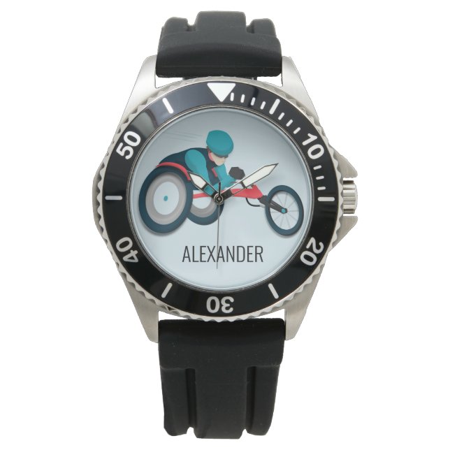 Reloj De Pulsera Carreras en silla de ruedas (Anverso)