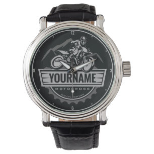 Reloj De Pulsera Carreras personalizada de Motocross Rider Dirt Bik