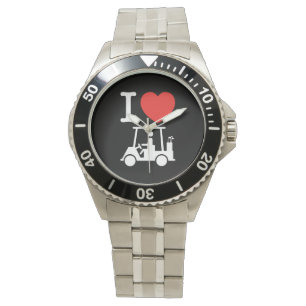 Reloj De Pulsera Carro de golf I Heart (Love)