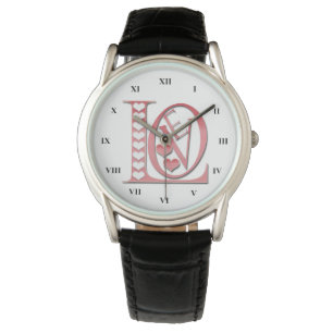 Reloj De Pulsera Cartas de amor con corazón de Shirley Taylor
