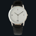 Reloj De Pulsera Cartas de tiempo<br><div class="desc">Las letras de la palabra time marcan las horas 12,  3,  6,  y 9 en este diseño minimalista y moderno.</div>