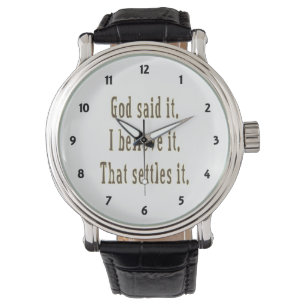 Reloj De Pulsera Cartas Marrones Dios Lo Dijo