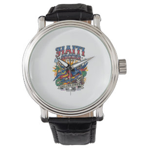 Reloj De Pulsera Cartel estilo Haití fútbol esqueleto delantero nac