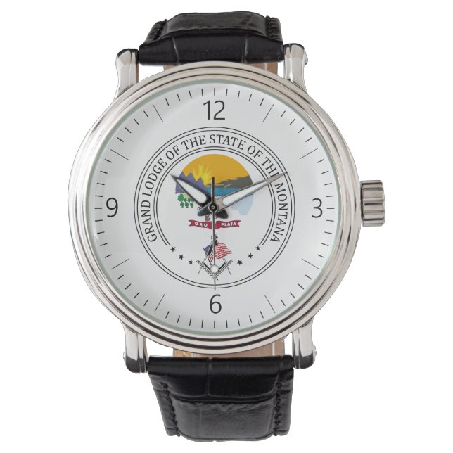 Reloj De Pulsera Casa de masonería del estado de Montana (Anverso)