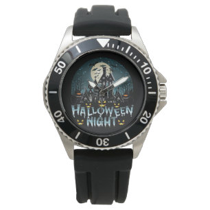 Reloj De Pulsera Casa embrujada, noche de Halloween de miedo