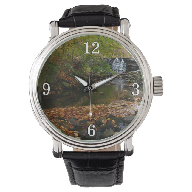 Reloj De Pulsera Cascada otoño y naturaleza de Creek Pennsylvania (Anverso)