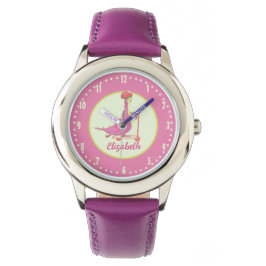 Reloj De Pulsera Casco de la motocicleta rosada de los Chicas de lo