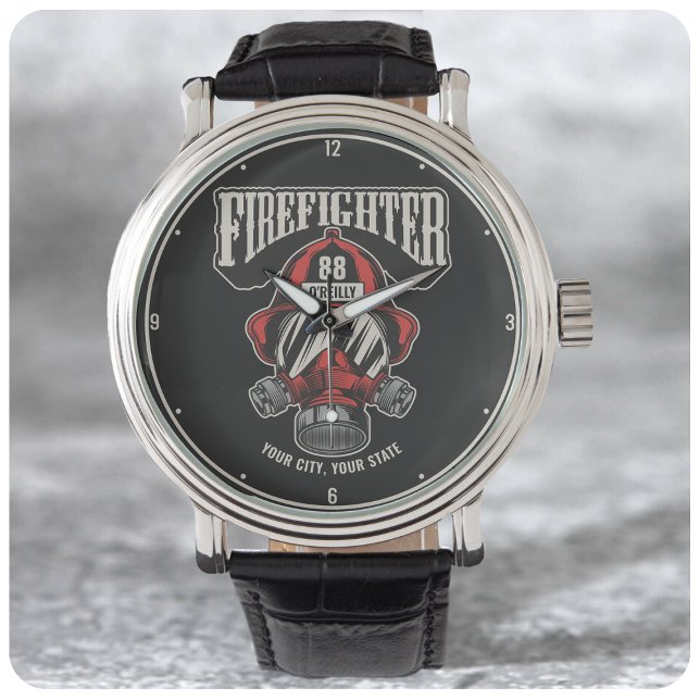 Reloj De Pulsera Casco del departamento de bomberos personalizado p (Subido por el creador)