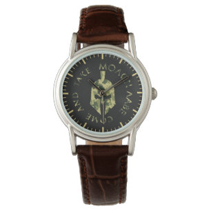 Reloj De Pulsera Casco Espartano Molon Labe Camuflaje Militar Femen