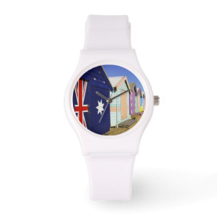 Reloj De Pulsera Casetas de Baño, Playa Middle Brighton, Puerto