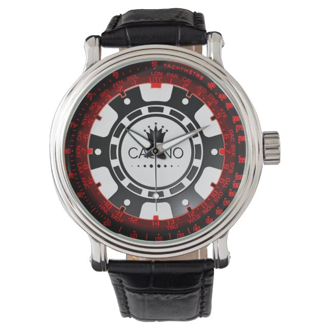 Reloj De Pulsera Casino Chip Watch (Anverso)