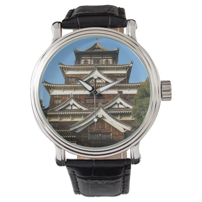 Reloj De Pulsera Castillo de Hiroshima 広 島 城, Hiroshima, Japón (Anverso)
