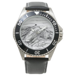 Reloj De Pulsera Castillo Rivington Pike Horwich en blanco y negro