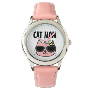RELOJ DE PULSERA CAT MOM PINK WRIST WATCH